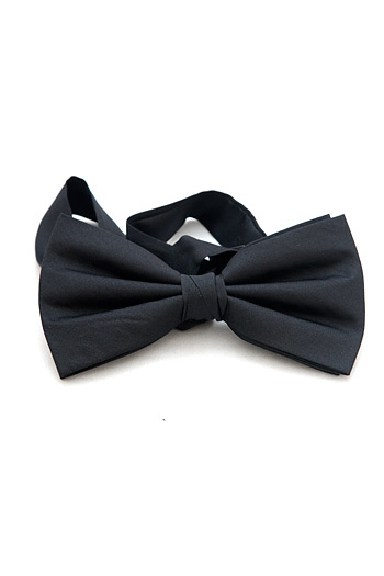 Lloyd Attree & Smith Twill Silk Bow Tie - Black