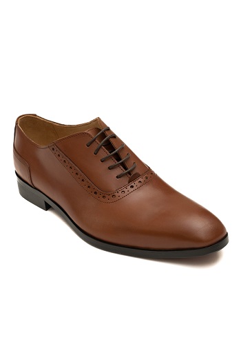 Gentlemen`s Corner Cognac Leather Shoes - Made-to-Order