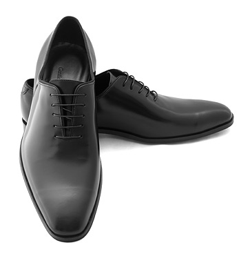 Gentlemen`s Corner Black Hi-Shine Leather Shoes