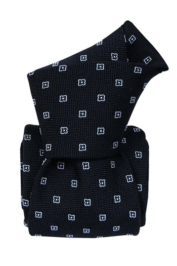 Gentlemen`s Corner Six-Fold Navy Silk Tie