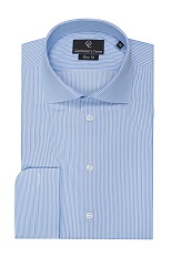 Taylor Blue Stripe Shirt - Double Cuff