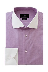 Carl Purple Shirt - Button Cuff