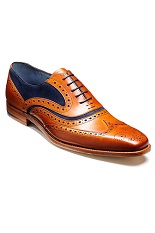 Barker McClean Shoes - Cedar Calf/Blue Suede-