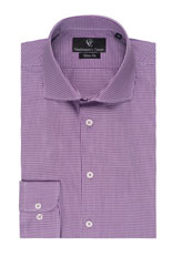 Purple Check Slim Fit Shirt
