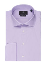 Lilac Fine Stripe Slim Fit Shirt - Double Cuff