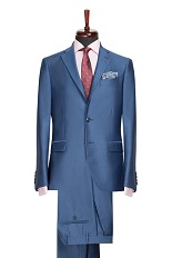 Gentlemen`s Corner Slim Fit Blue Business Suit - William