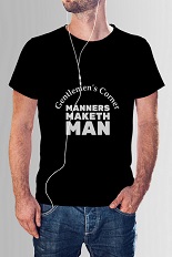 GC Black T-shirt - Manners Maketh Man