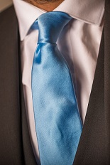 Gentlemen`s Corner Fine Pattern Blue Silk Tie