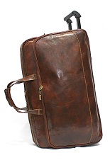 Trolley Leather Bag - Brown
