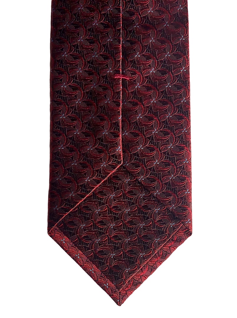 Cravata matase rosu inchis Gentlemen`s Corner - model geometric