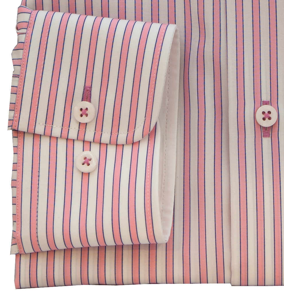 Camasa cu dungi roz Lawrence - Manseta