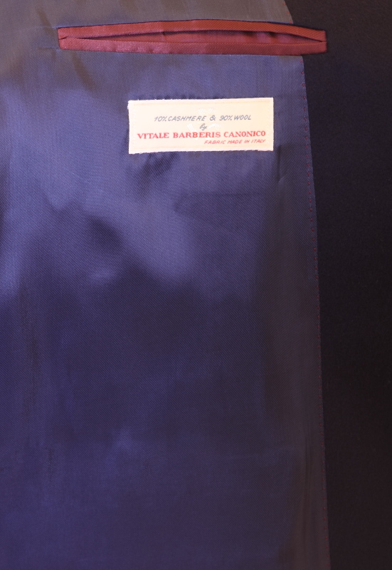 Palton la comanda bleumarin Slim Fit Gentlemen`s Corner