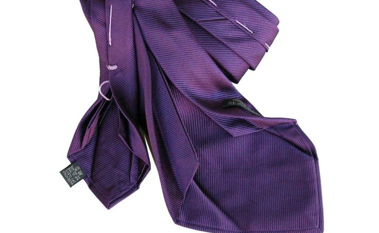 Cravata matase Six-Fold Gentlemen`s Corner - Dark Purple
