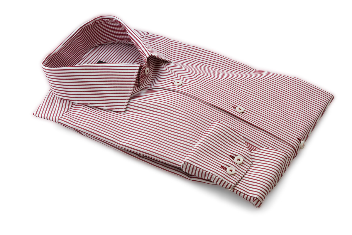 Camasa alba cu dungi grena Baker