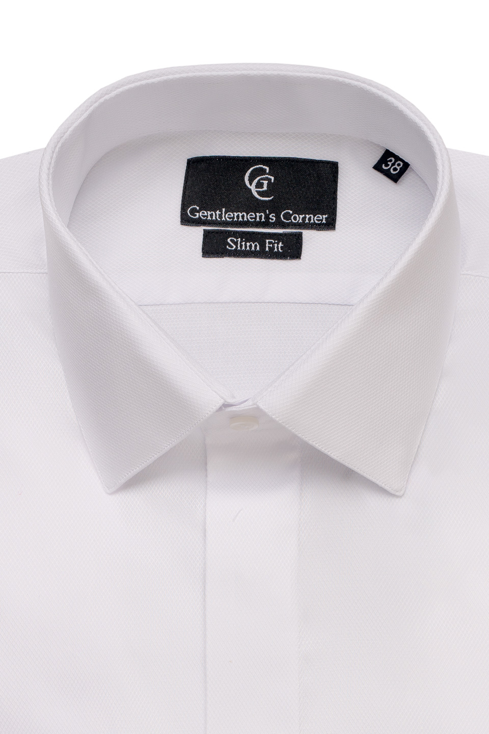 Camasa alba de gala Diamond Pique - guler