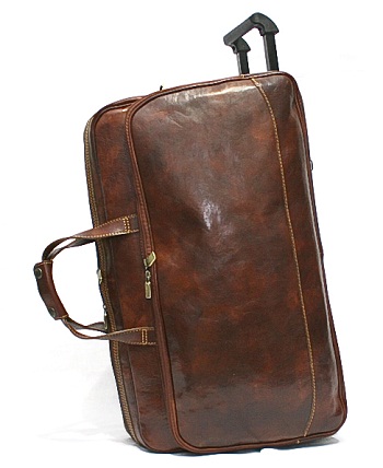 Trolley Leather Bag - Brown, Accessories - Travel