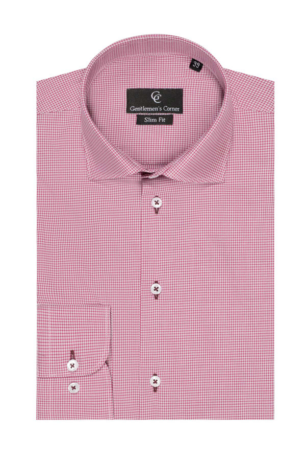 Camasa barbati cu carouri grena Fred