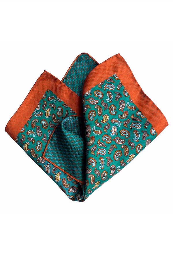 Batista matase Gentlemen`s Corner - Blue-Green & Orange