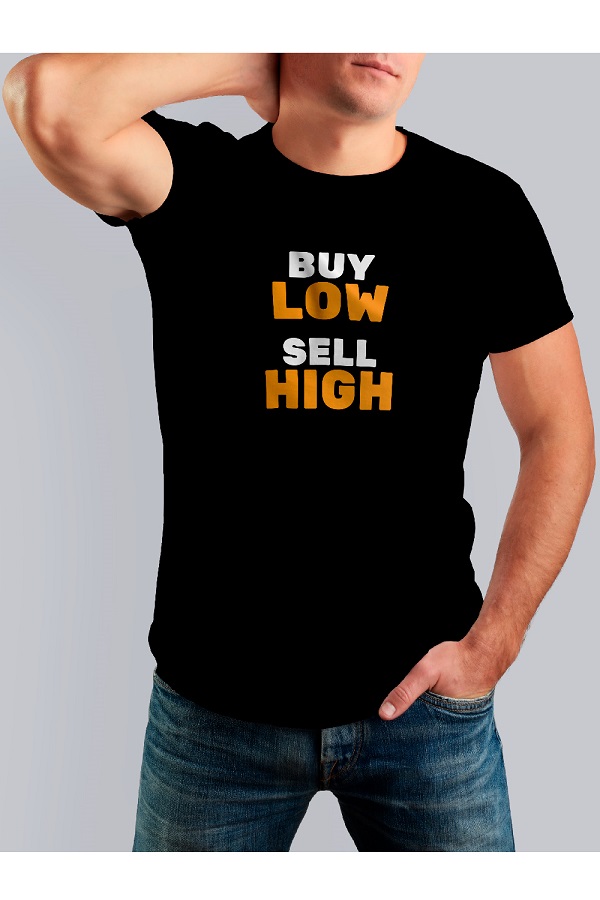 Tricou negru GC - Buy Low Sell High 2.0