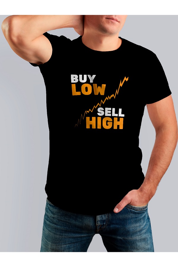 Tricou negru GC - Buy Low Sell High 3.0