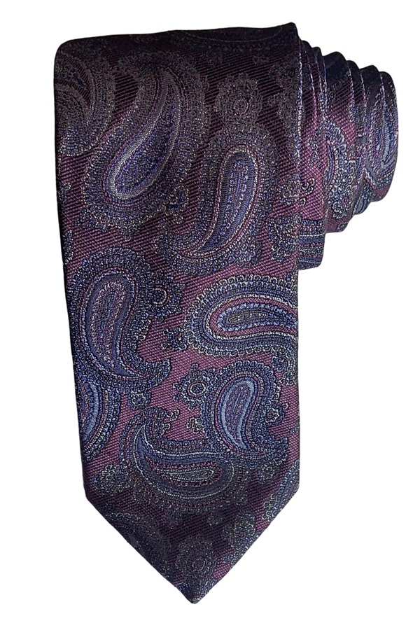 Cravata matase Jacquard grena Paisley Gentlemen`s Corner