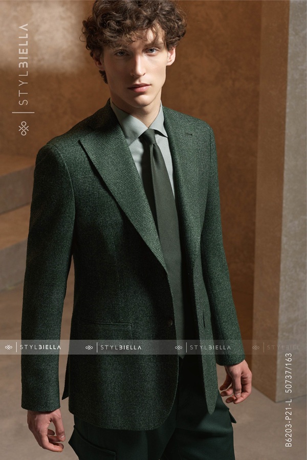 Sacou barbati verde in carouri MTM Gentlemen`s Corner