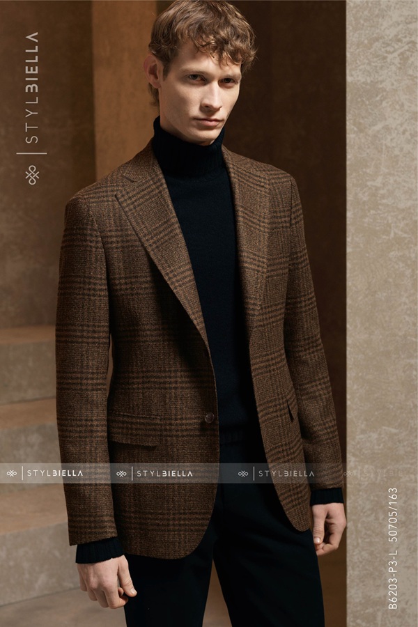 Sacou barbati maro in carouri la comanda Gentlemen`s Corner